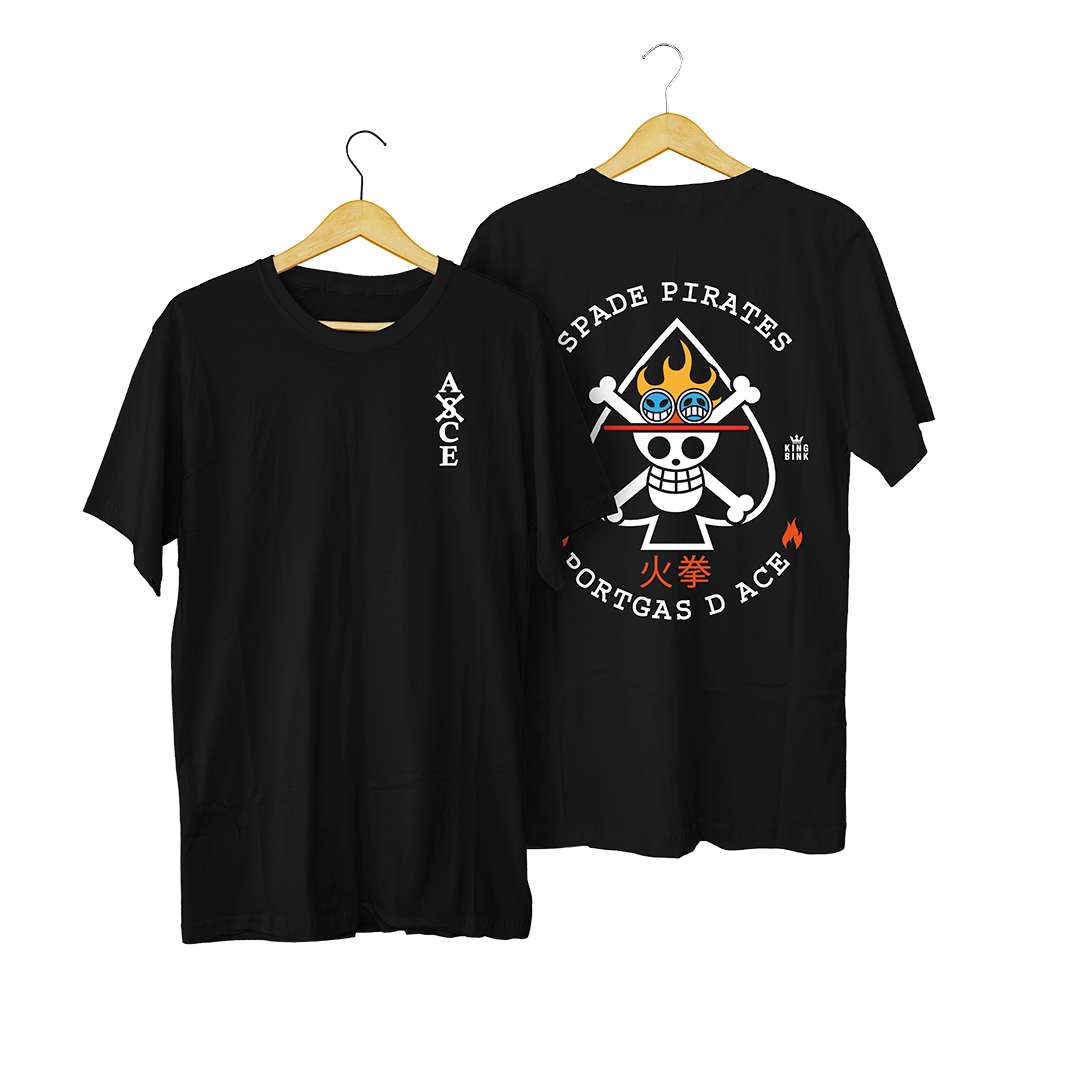 Polera Portgas D Ace negro kingbink