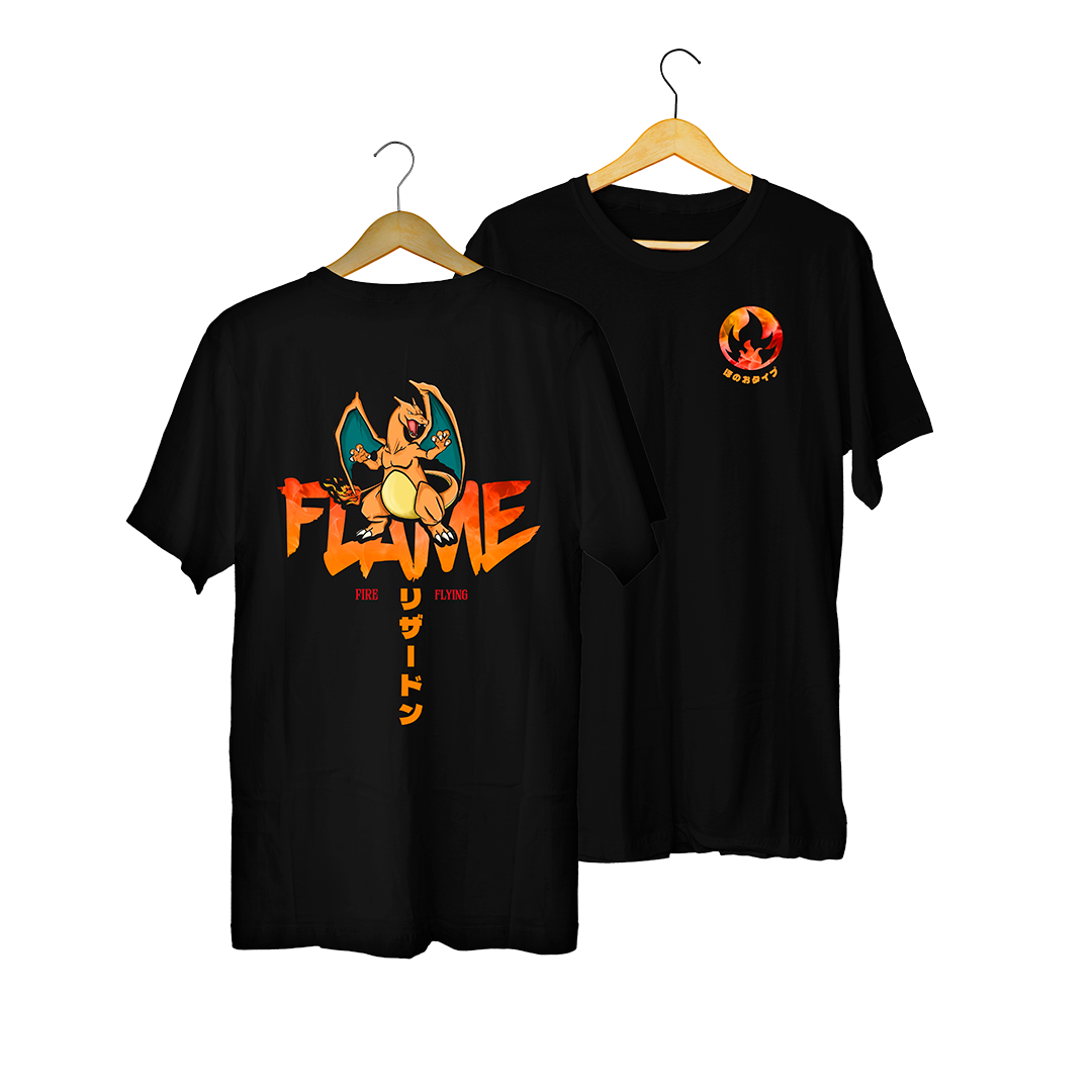 Polera charizard negro kingbink