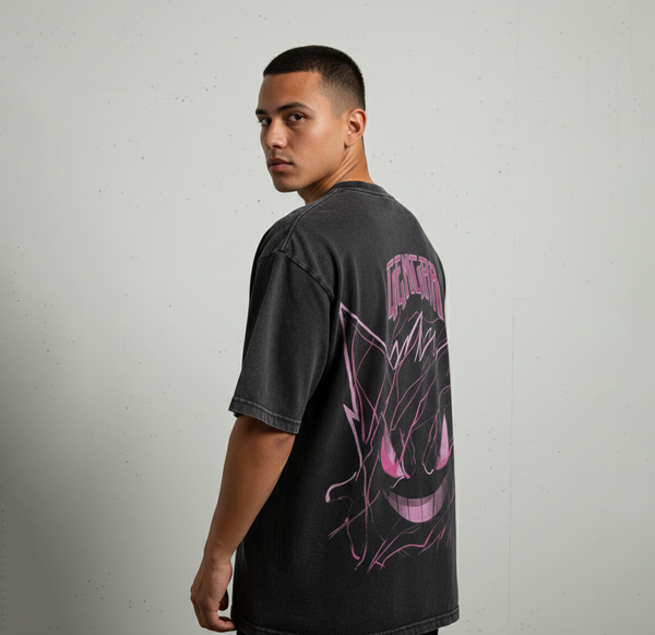 Polera Oversize acidwash Gengar kingbink