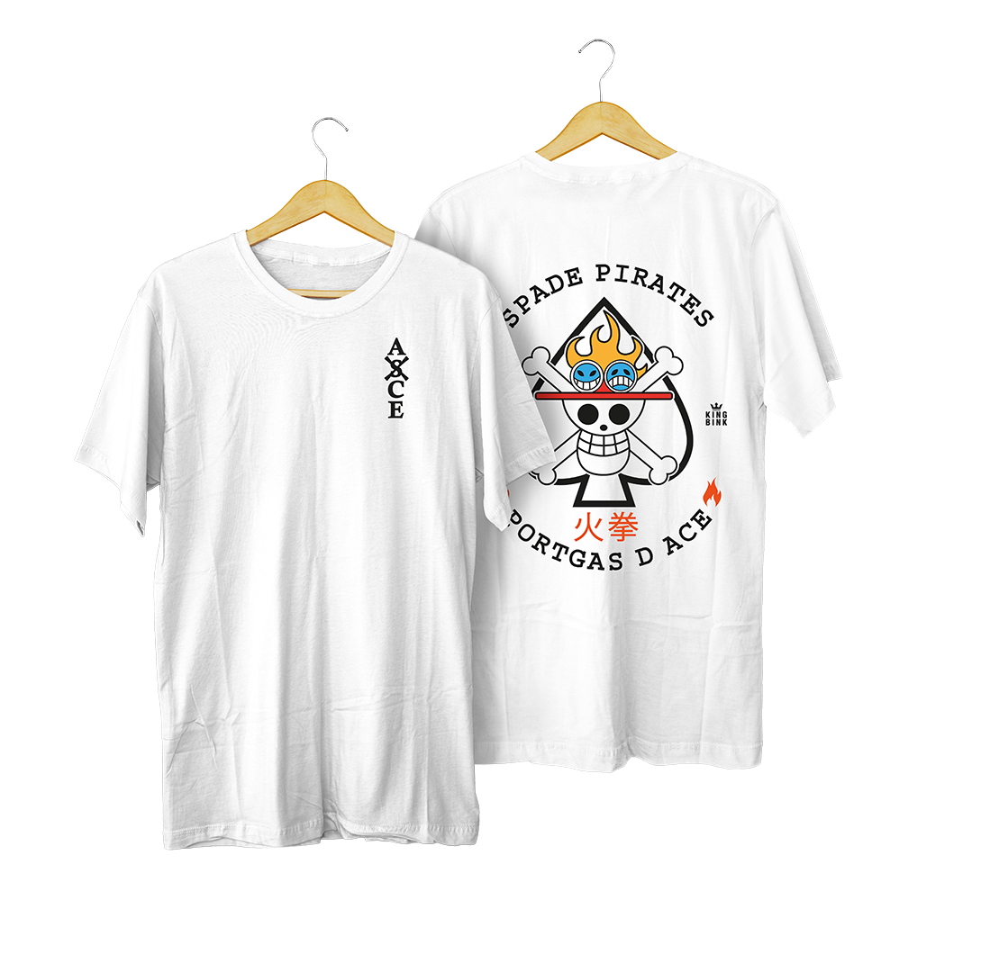 Polera Portgas D Ace blanco kingbink