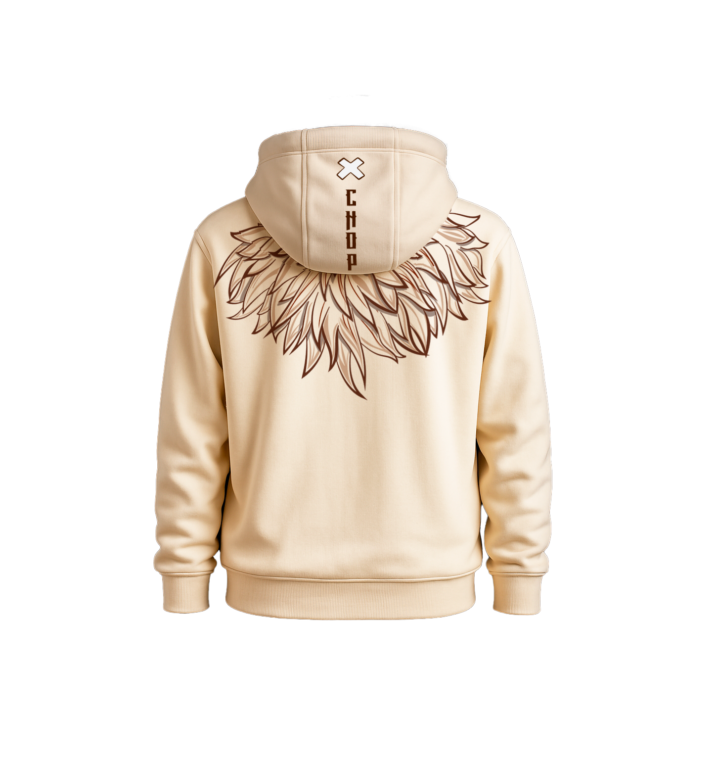 Hoodie monster chopper beige kingbink