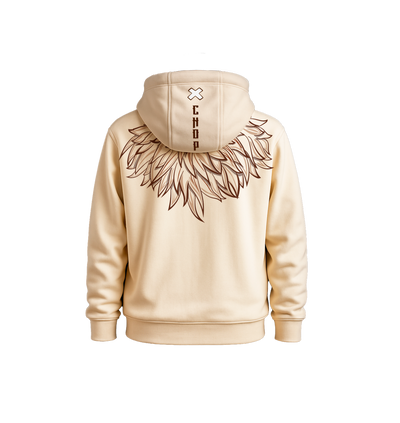 Hoodie monster chopper beige kingbink