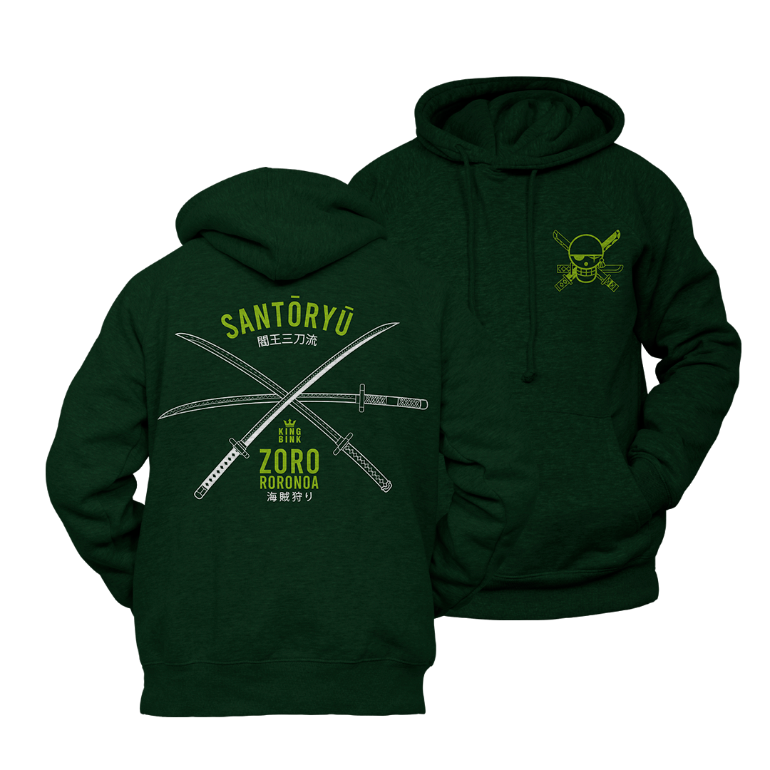 Hoodie Santoryu Verde bosque kingbink