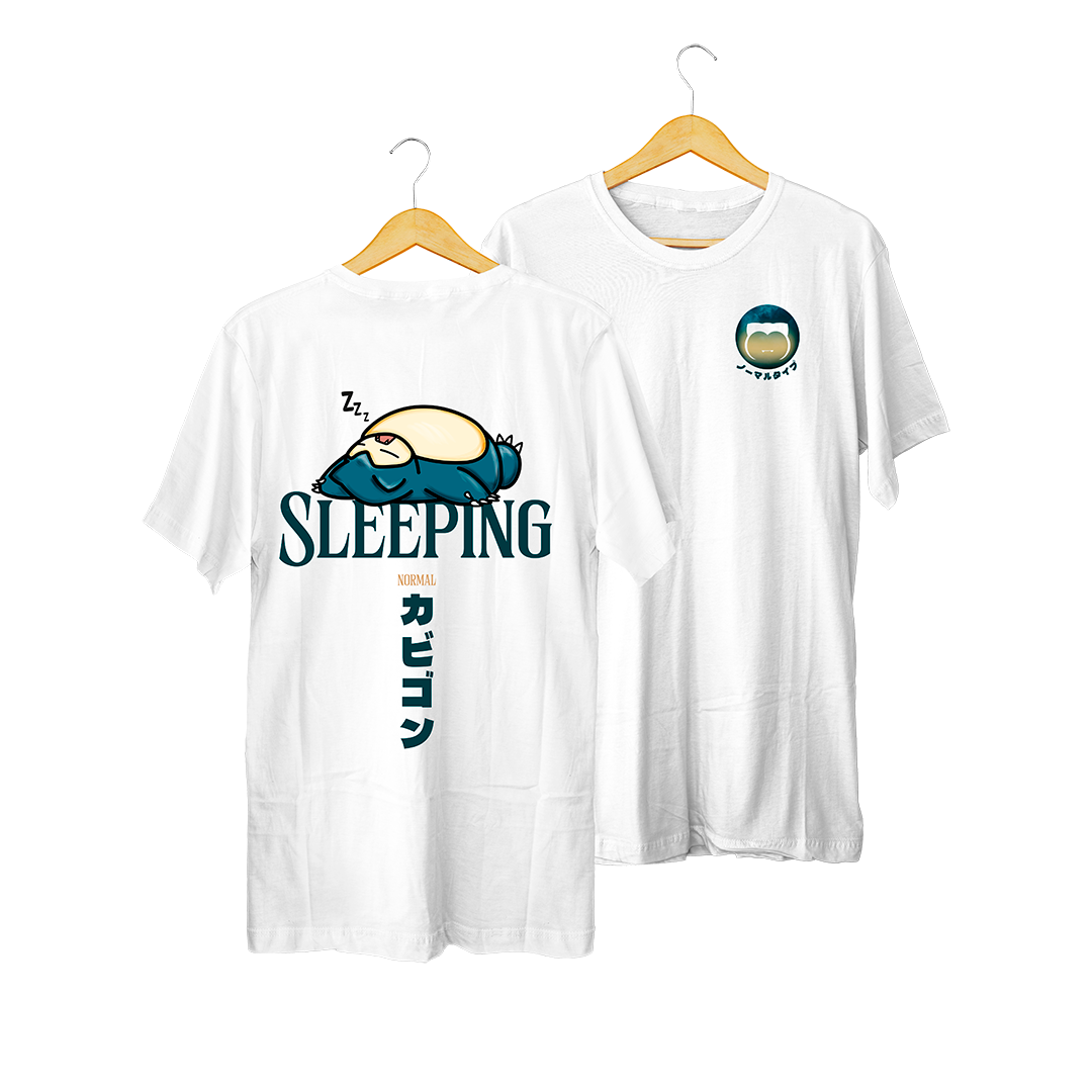 Polera Snorlax blanco kingbink