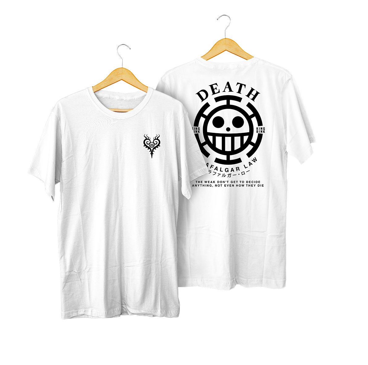 Polera Trafalgar law Blanco kingbink